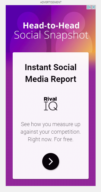 Google Display Ad for Rival IQ’s Social Media Reports