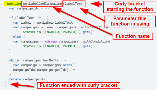 Google Ads Scripts components