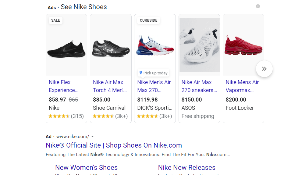 Google Shopping Ad Example