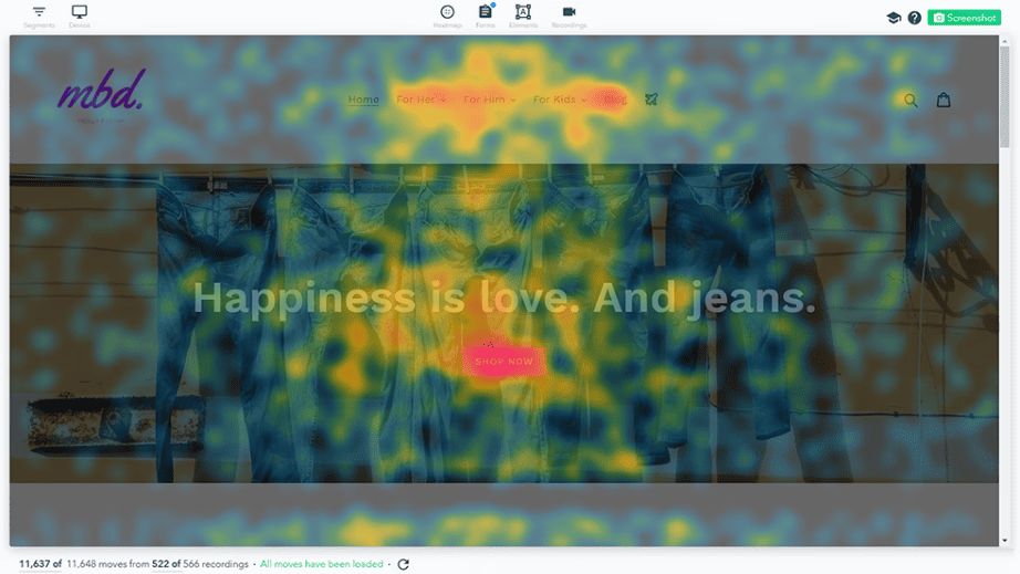 Lucky Orange blends heatmaps with live chat and visitor recordings. This dual approach gives context to user behavior, helping you understand not just what users do, but why they do it, which is a huge advantage for refining ad-driven landing pages. 