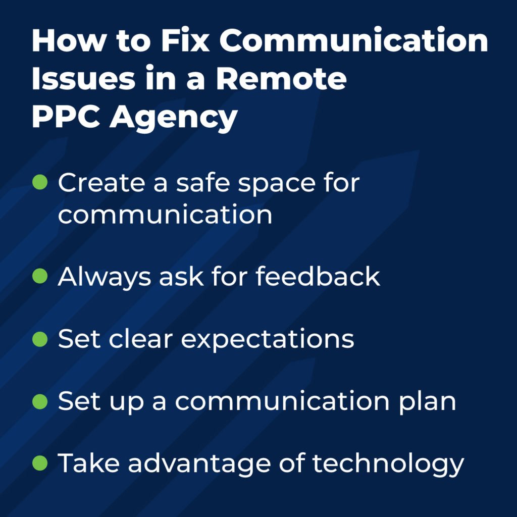 How to fix communication issues in a remote PPC agency