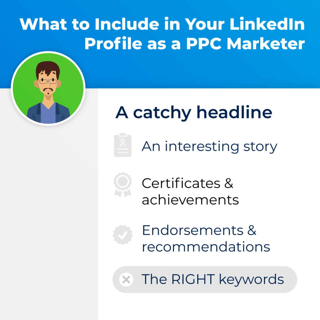 what to include in your linkedin profile as a PPC marketer