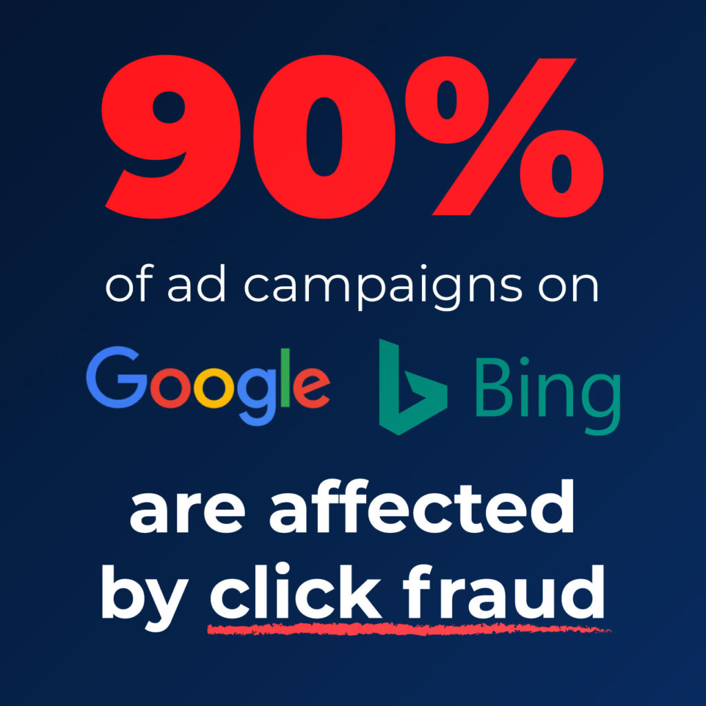 Bing and Google are affected by click fraud