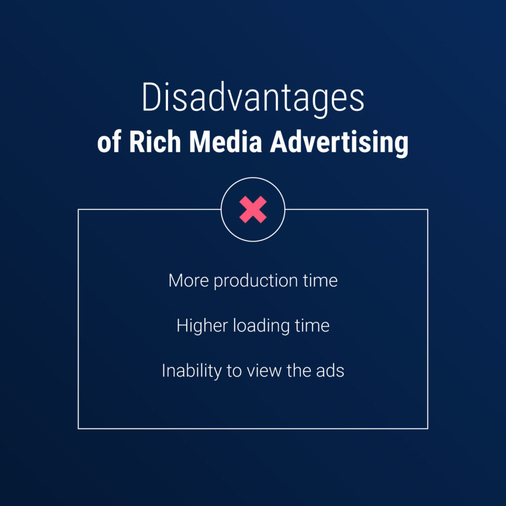 disadvantages of rich media ads 