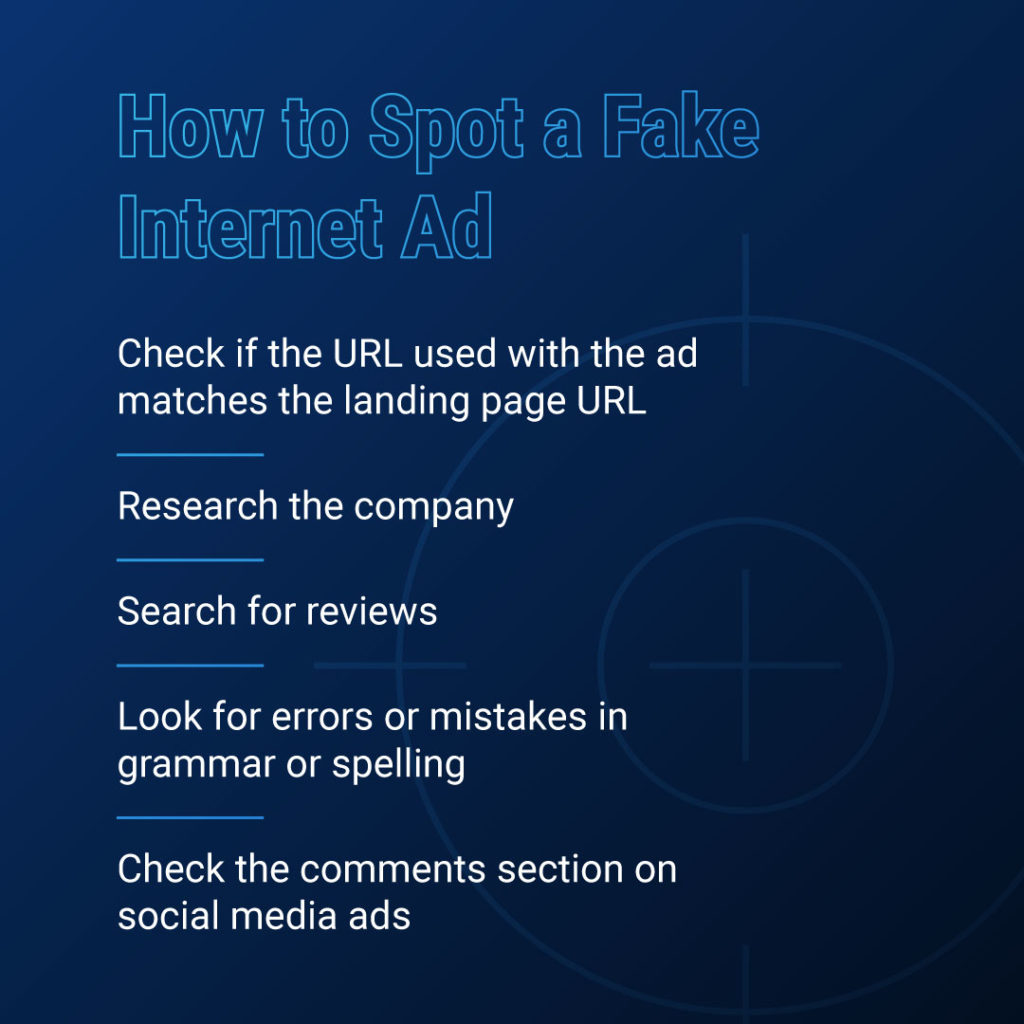 how to spot a fake internet ad 