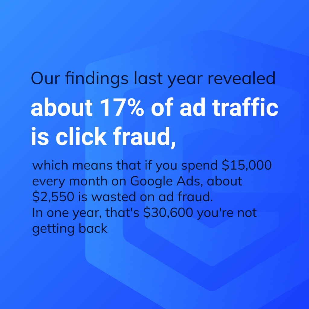 17 percent of traffic is click fraud