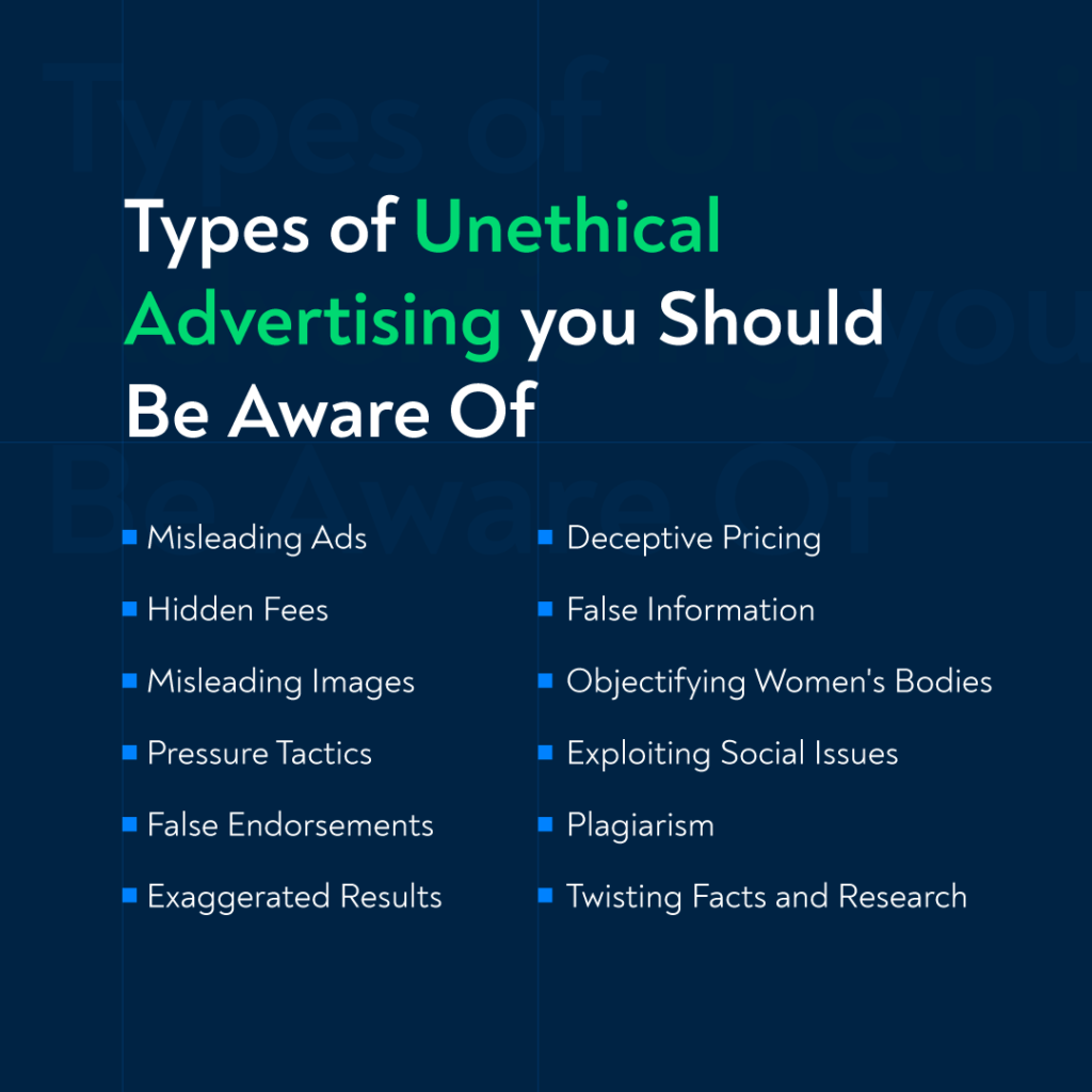 Types of Unethical Ads Examples
