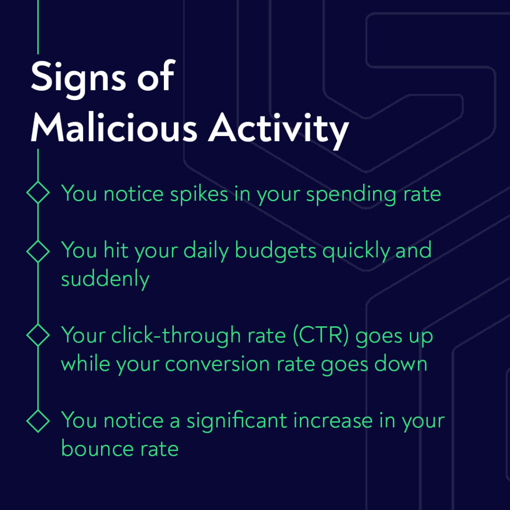 signs of malicious activity