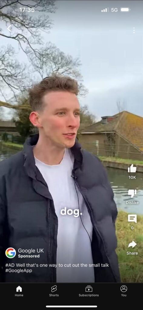 YouTube Shorts Ads are short, vertical video ads