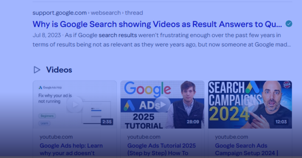 Video Assets Now Appearing in Google Ads Search Campaigns
