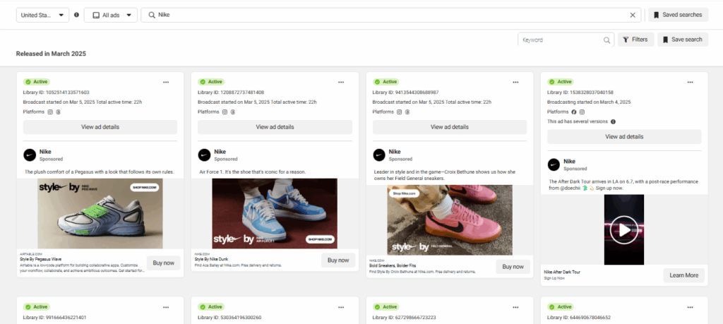 Search by Advertiser or Keyword