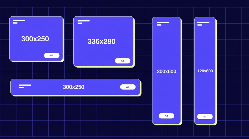 These are the tried-and-true banner dimensions that show up across the biggest parts of the display ecosystem, from desktop sites to mobile apps: